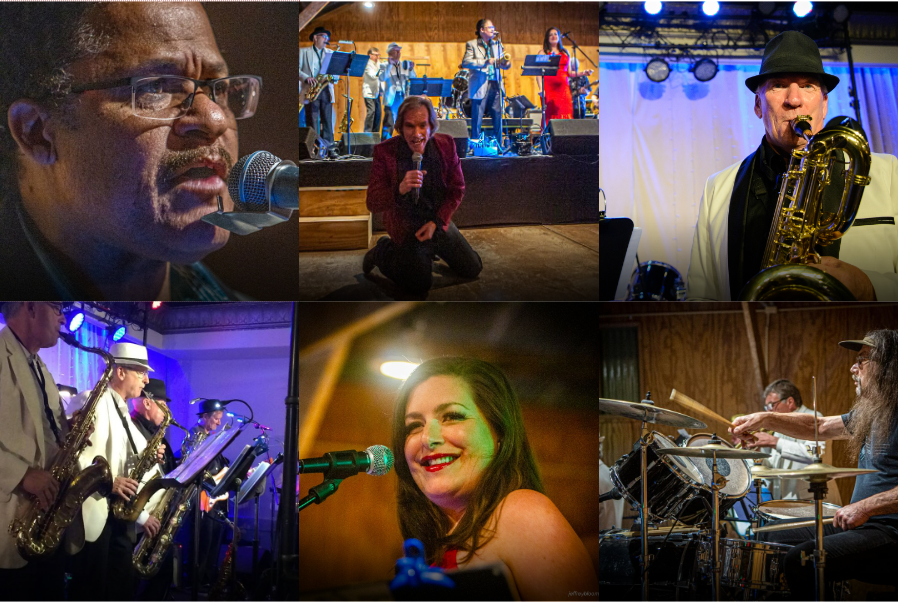 A collage of images representing the band Soul Cats